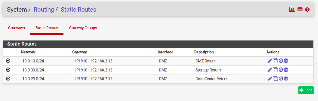 Static routes for return traffic from pfSense to L3 Switch