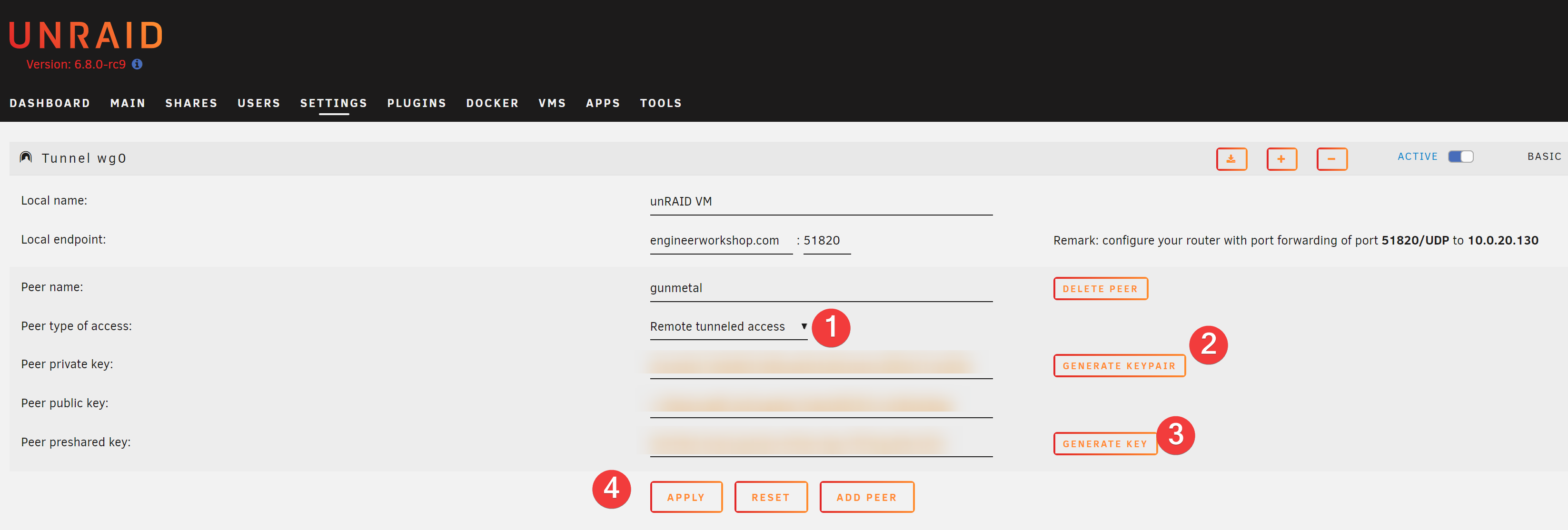 open vpn unraid setup