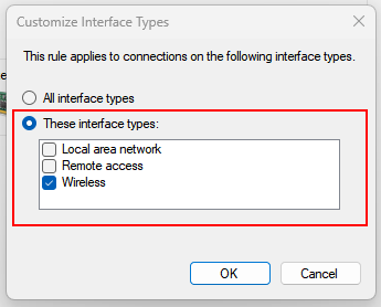 Windows Defender Firewall rule properties > Advanced > Apply to Wireless only. This serves to only block DNS queries over wifi interfaces. Since WireGuard's traffic isn't considered "wireless", DNS queries carried over WireGuard are allowed.